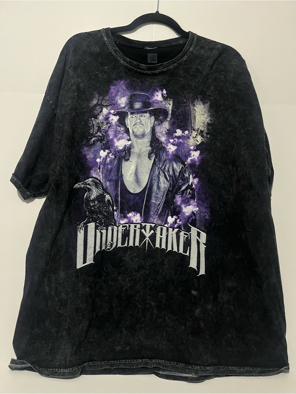WWE The Undertaker Black Acid Wash Short Sleeve Men’s T-Shirt